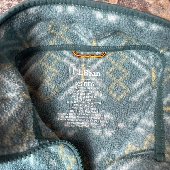 L.L. Bean Blue Patterned Women's Vest - Picture 2 of 5